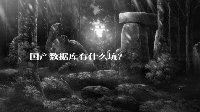 国产数据库有什么坑？