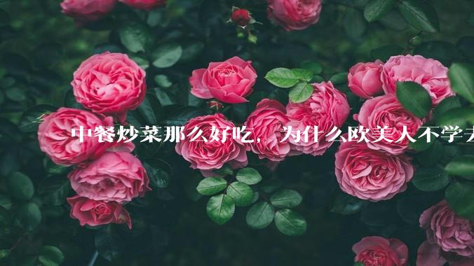 中餐炒菜那么好吃，为什么欧美人不学去？