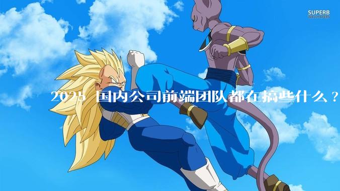 2025 国内公司前端团队都在搞些什么?